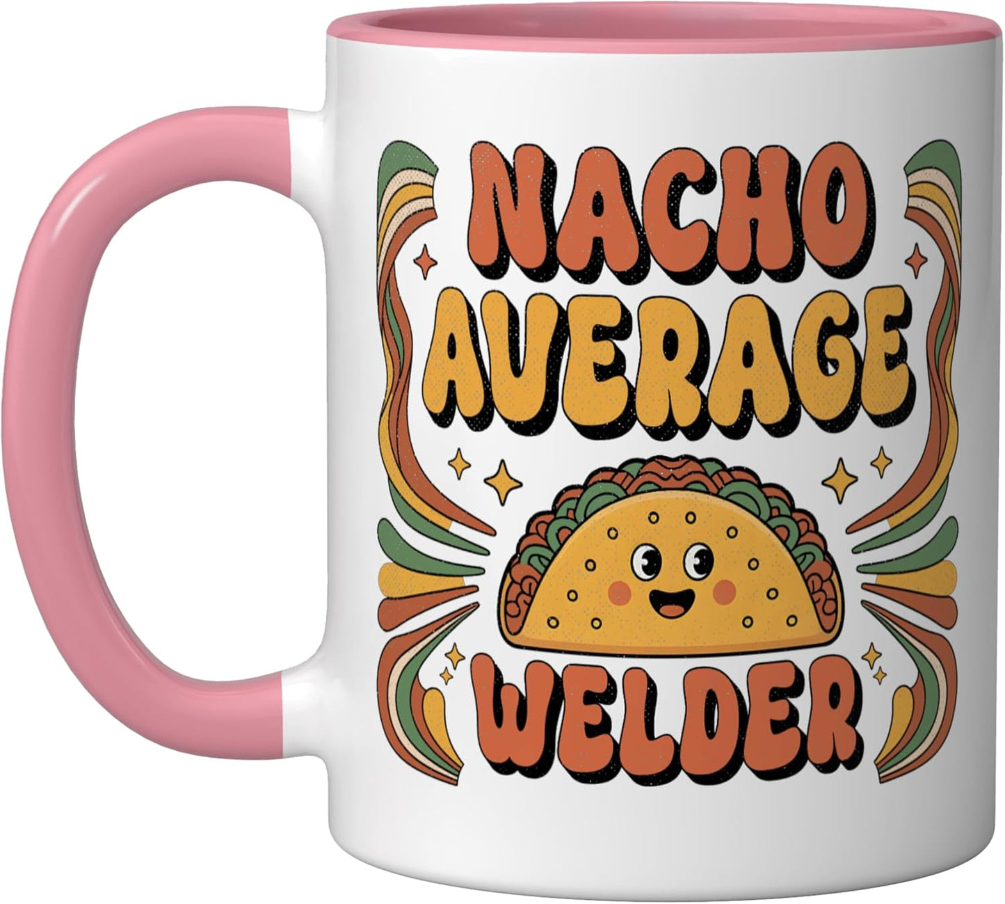 Taza Cerámica Fiesta Tacos Cinco De Mayo Rosa/Blanca