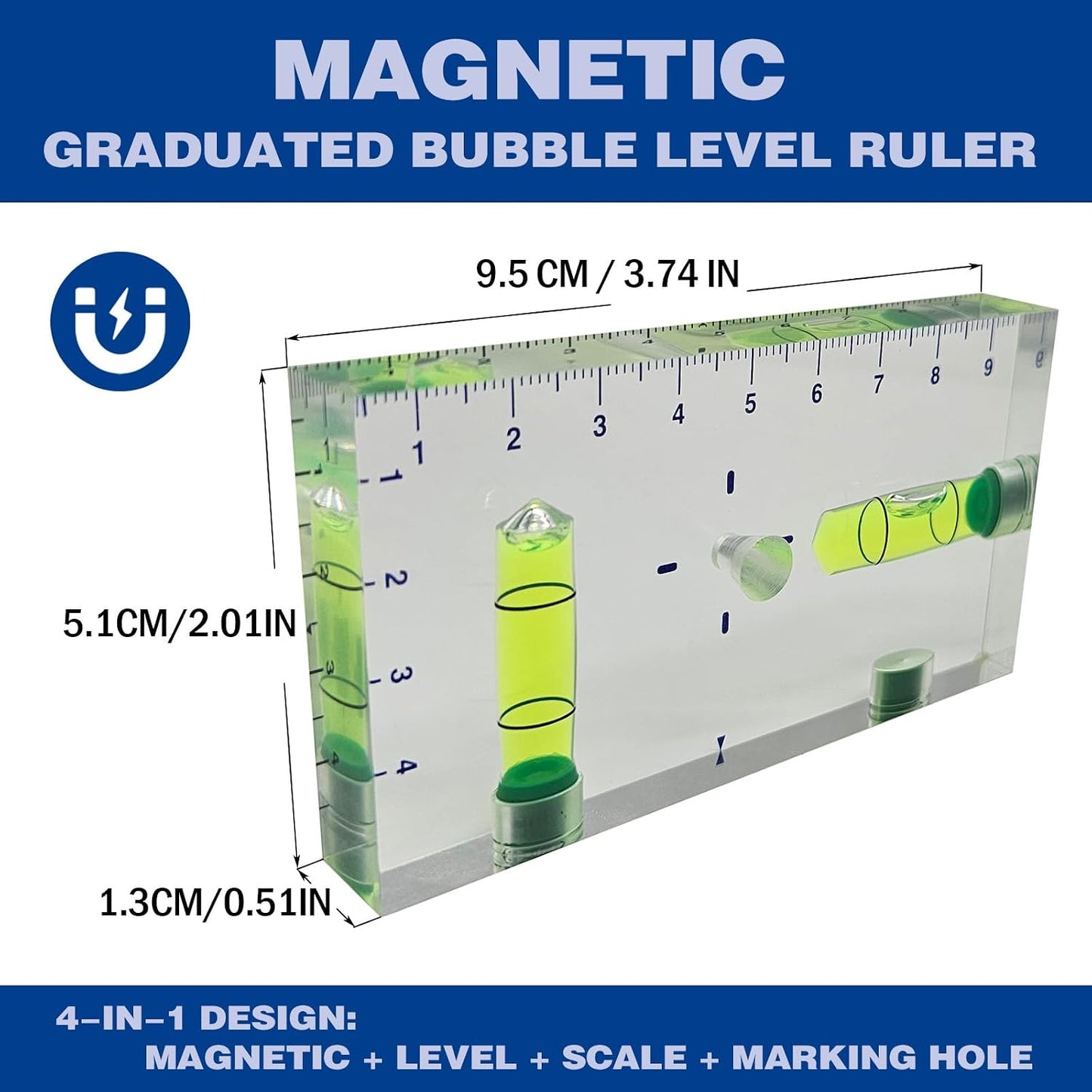 Nivel magnético T 90/180° burbujas inastillables