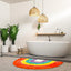 2 Tapetes Baño Microfibra Flocado Antiderrap Colorido Niños