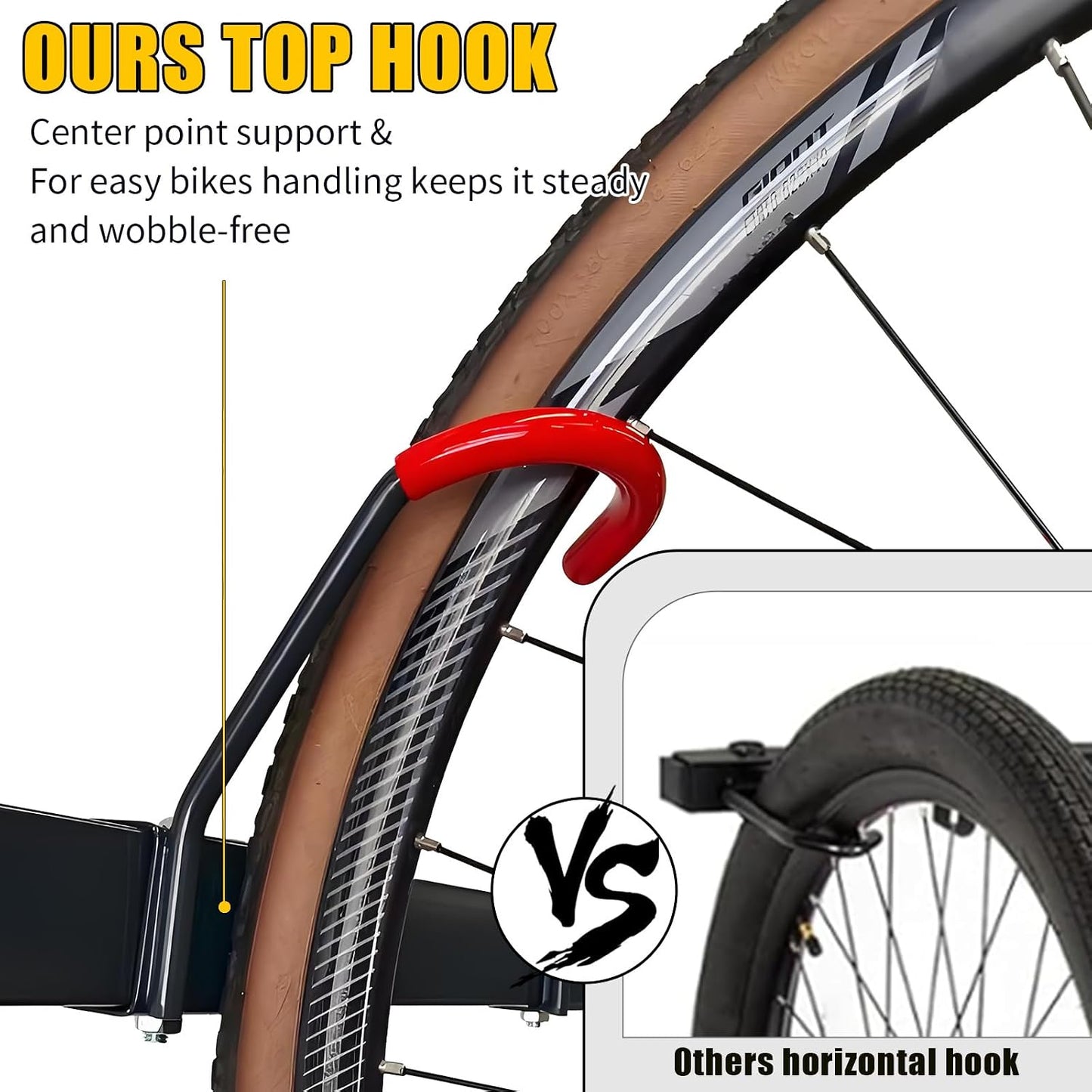 Soporte 5 bicicletas ganchos estante vertical garaje 52"