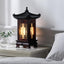 Lámpara madera coreana mesa acento pagoda marrón