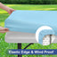 2 Manteles Tela Elástica para Mesa Plegable 6ft Azul Claro