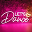 Letrero LED neón Let's Dance corazón decoración pared
