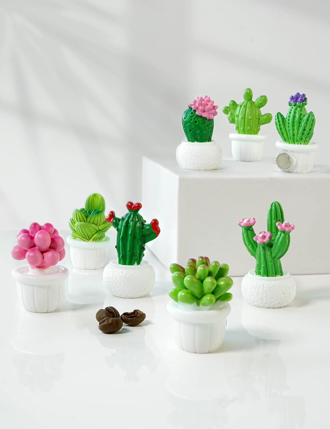 Imanes cactus 3D para nevera oficina cocina 12uds