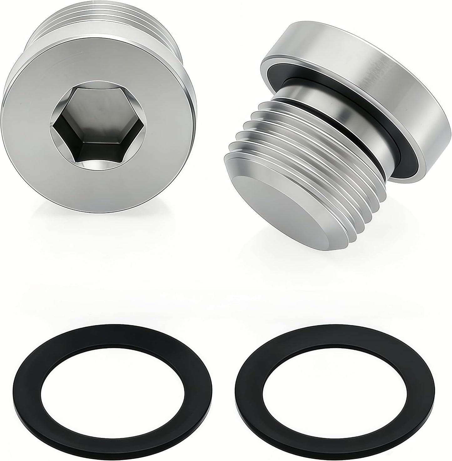 Llave ranurada M20x1.5 acero inox 304 junta tórica pack 2