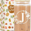 Taza vidrio 16oz con tapa pajita regalo personalizado mujer
