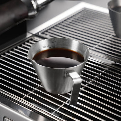 Taza café expreso acero inox doble boquilla 3.4oz