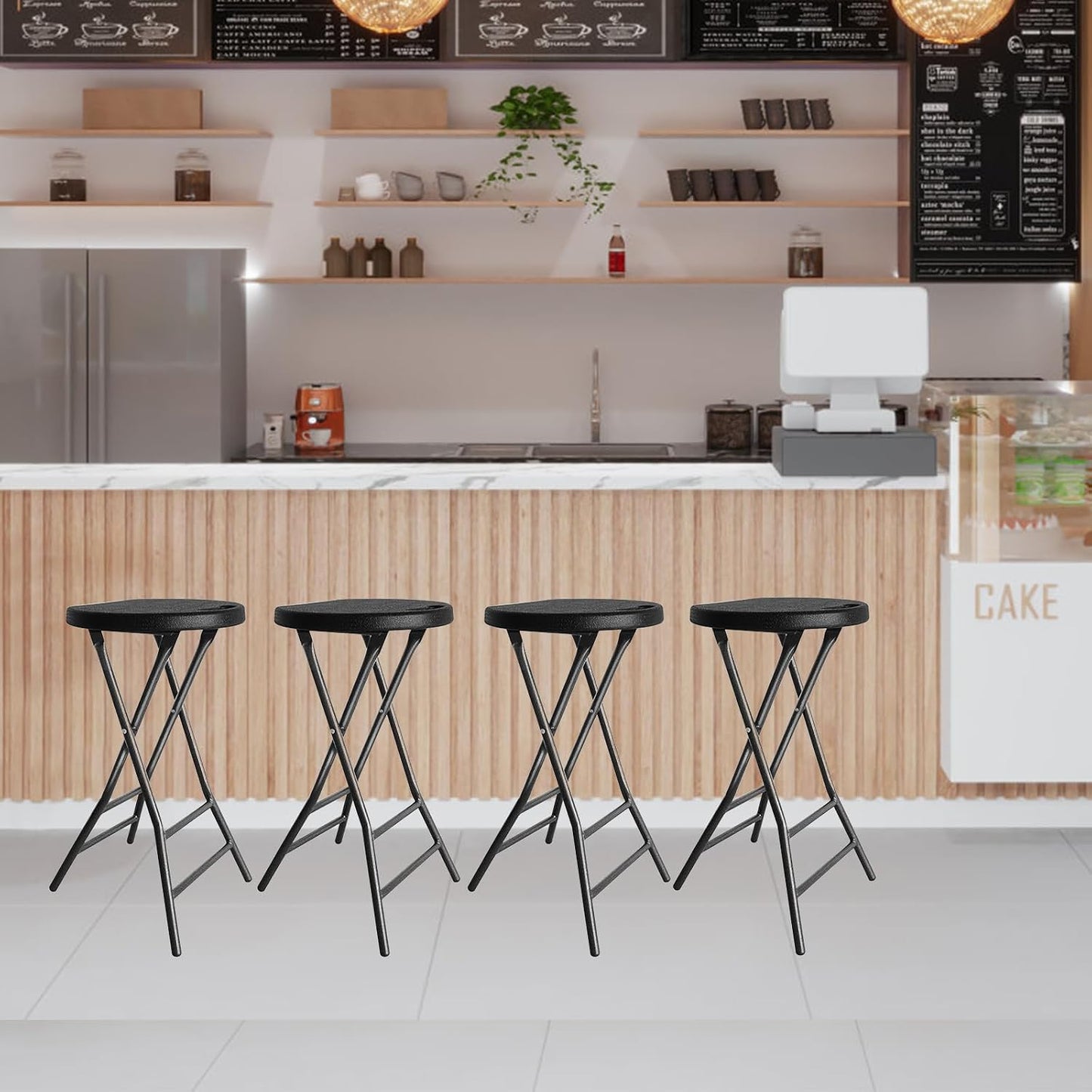 Taburetes plegables 24pulg para cocina hogar campamento