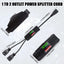 Cable extensión con interruptor 3 clavijas 1 a 2