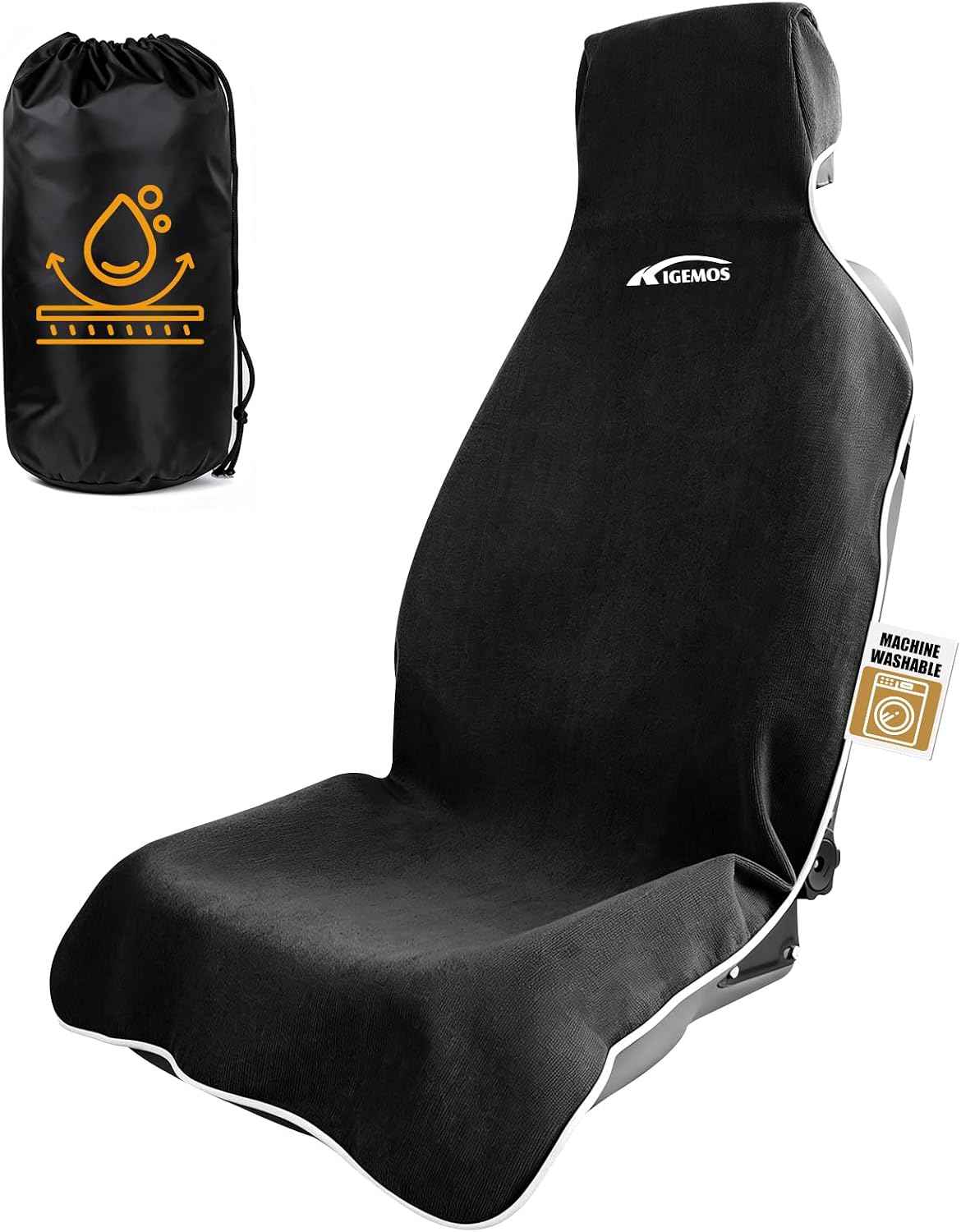 Funda toalla asiento auto impermeable microfibra doble capa