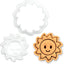 Juego mini cortadores galletas sellos Smiley Sunshine