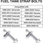 Pernos correa tanque combustible acero inox 304 Chevy Silverado