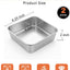 2 Moldes Cuadrados Acero Inox 6x6pulg para Hornear