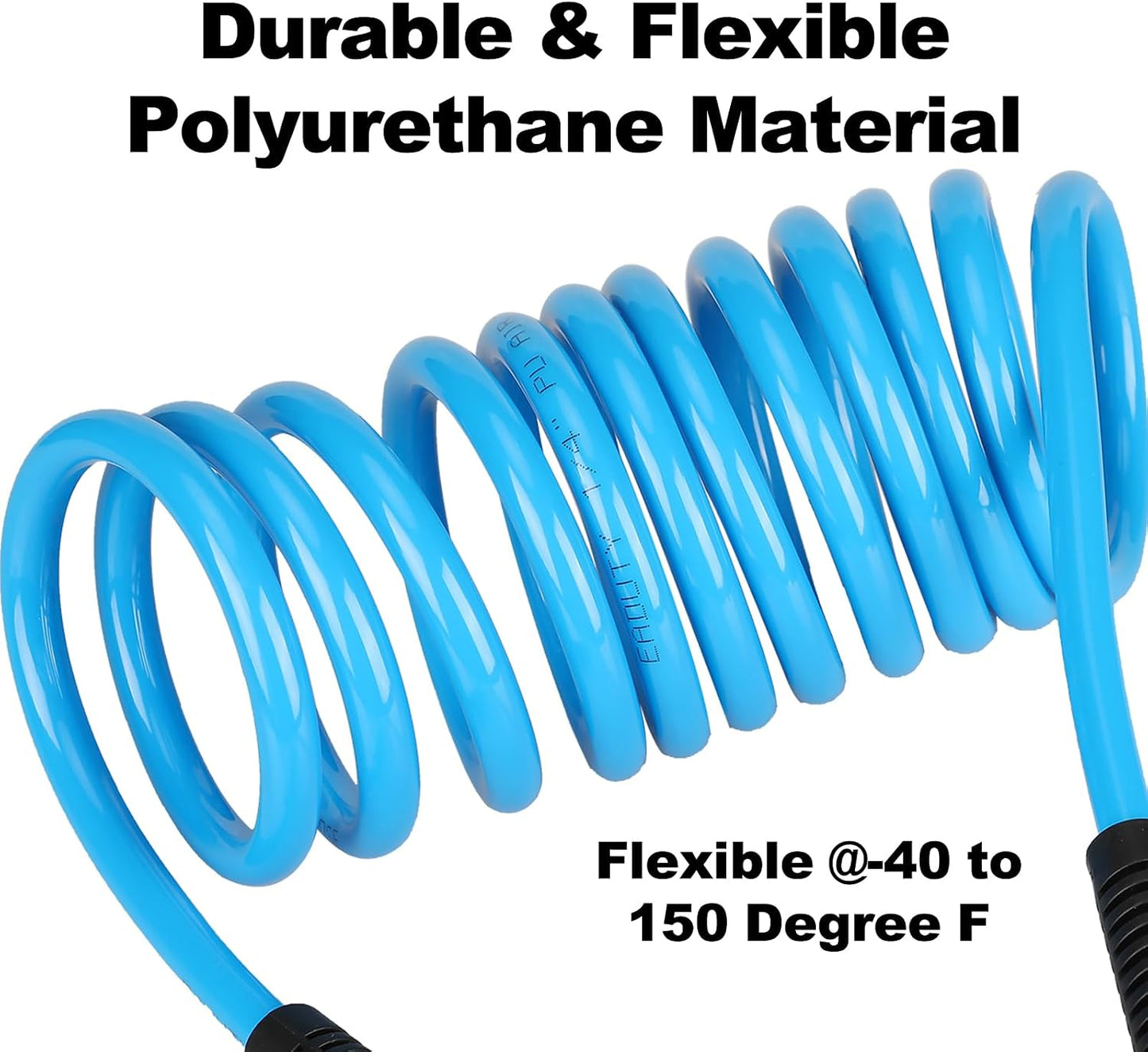 Manguera aire poliuretano 1/4pulg x25ft compresor flexible