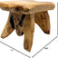 Taburete madera cedro borde vivo 13.5x11x15pulg