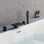 Grifos bañera cascada ducha mano 9pulg negro mate