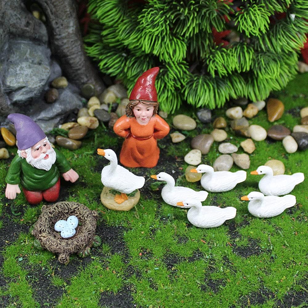 Accesorios jardín hadas estatuas 9 pzas