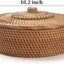 Cesta ratán con tapa para organizar en Shlef o mesa natural