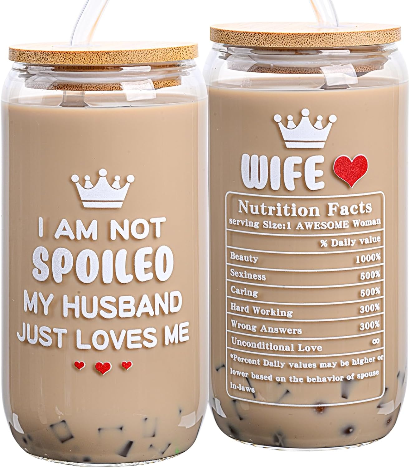 Taza café vidrio regalo esposa aniversario boda