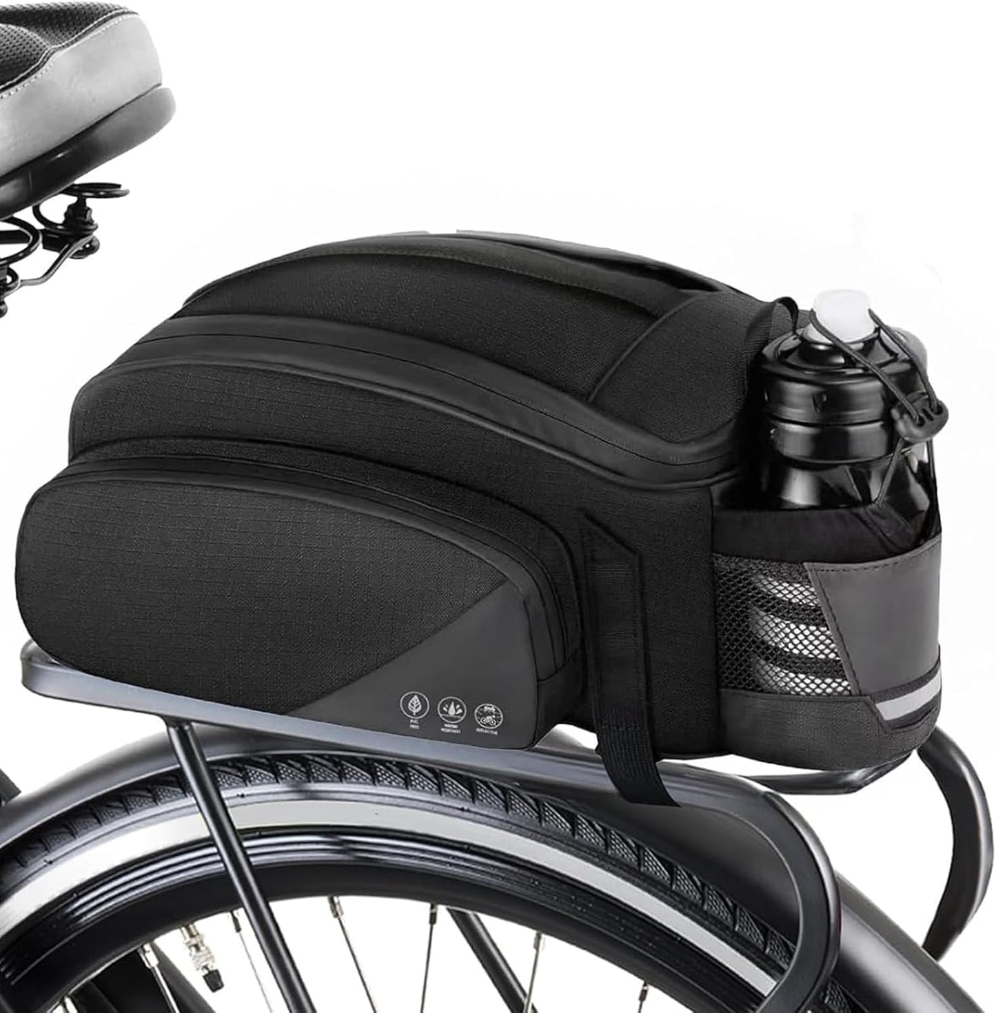 Bolsa maletero bicicleta 12L con soporte botella