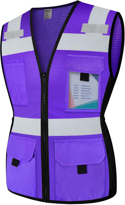 Chaleco seguridad mujer malla reflectante neón ANSI XXL