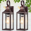 Sensor movimiento luces pared exterior 2 pzas bronce