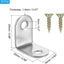 Soportes esquina acero inox 0.98x0.98 pulg 20 pzas