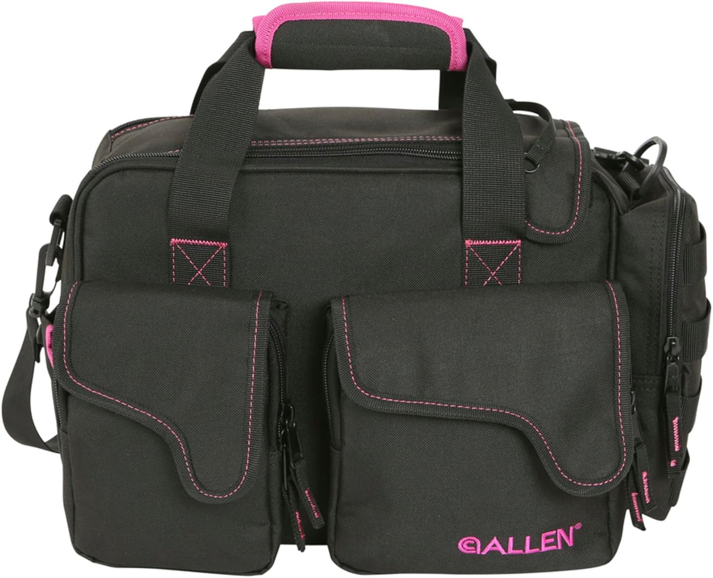 Bolsa compacta para tiro mujer 13x4.5" negro/rosa