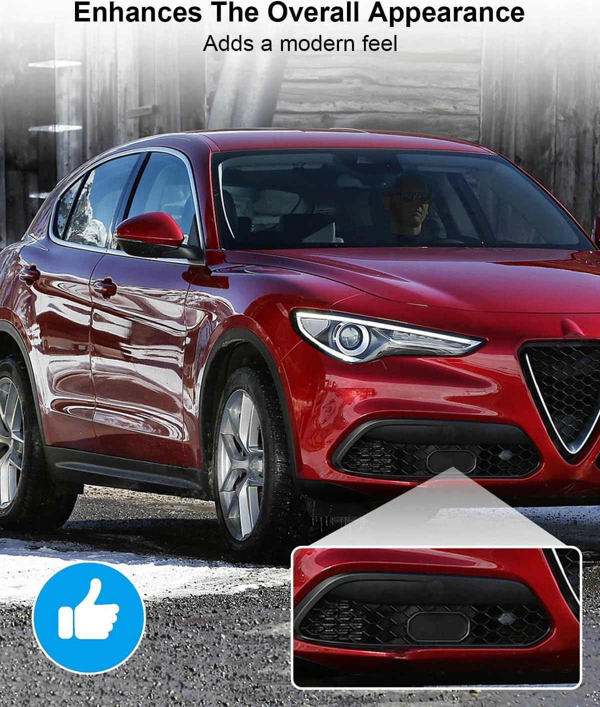 Funda radar delantero Alfa Romeo Stelvio ABS negro