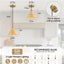2 Luces Colgantes Madera 8.3pulg Ajustables para Isla Cocina