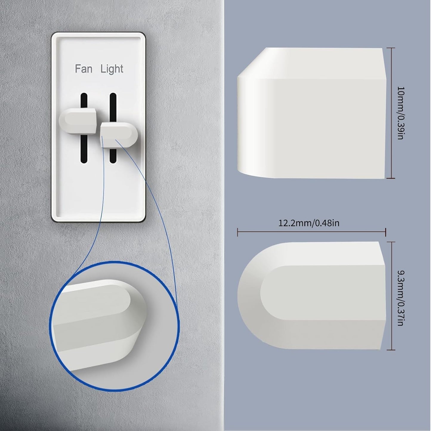 6 Pzas Pomos Repuesto Interruptor Atenuador Lutron