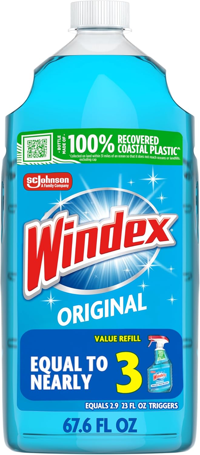 Botella Windex 2L reciclada plástico espray limpieza vidrio