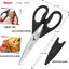 Tijeras cocina acero inox multiusos set 2 negro aguamarina
