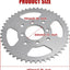 Cadena 48T 8 agujeros para Go Kart Predator 212cc