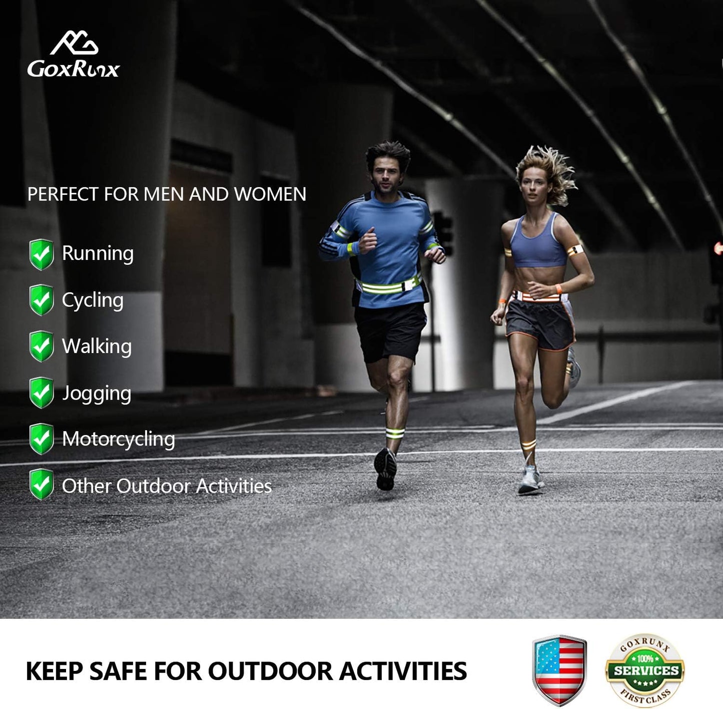 6 Bandas Reflectantes para Brazo Pierna Correr Ciclismo