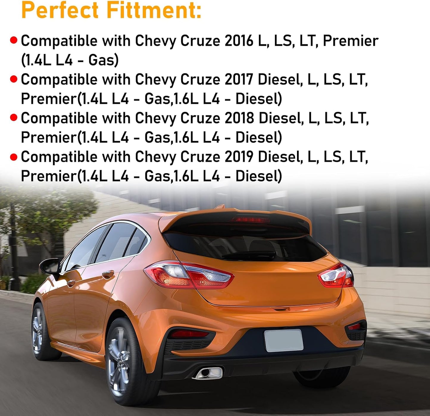 Reflector trasero Chevy Cruze 16-19 conductor y pasajero