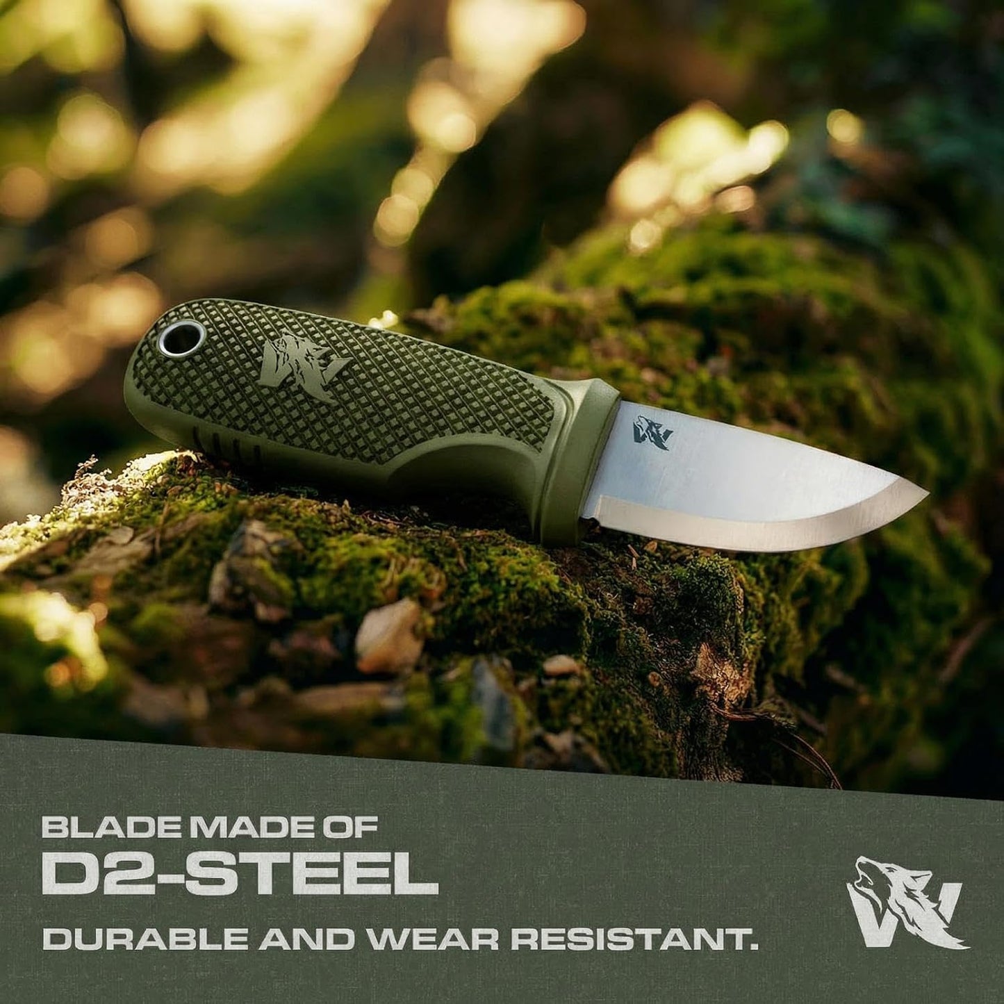 Cuchillo EDC con collar y funda para cuello