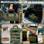 Bolsa herramientas enrollable 11 bolsillos plegable verde