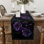 Camino mesa rosas moradas 13x72pulg mariposas hojas bohemio