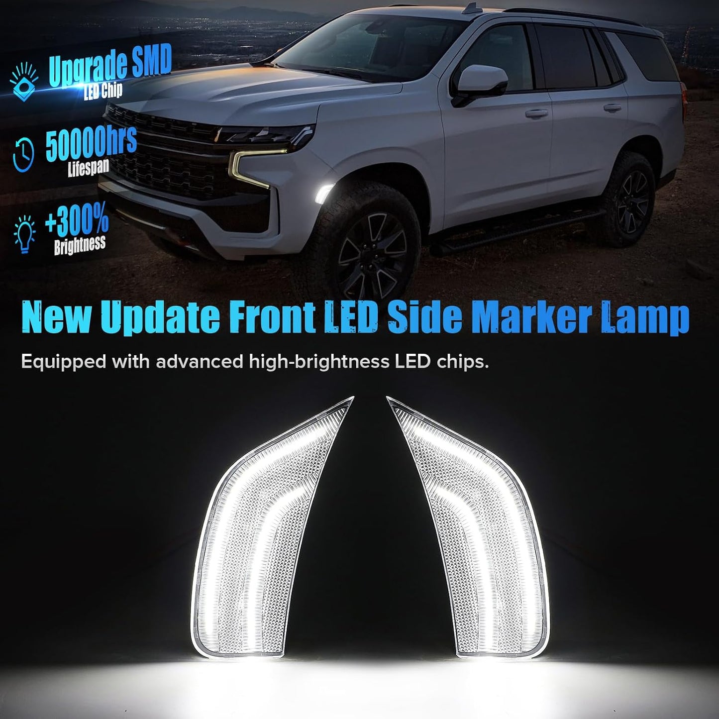 Luz marcador lateral LED transparente comp 2021-24 Yukon