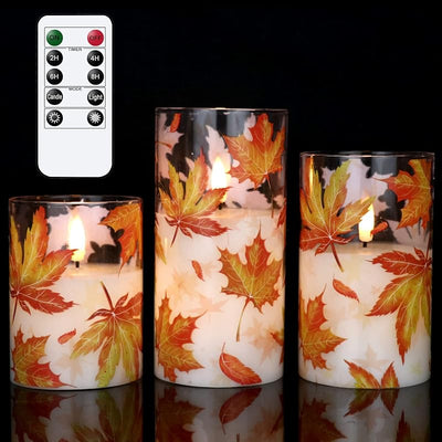 Velas cristal LED parpadeantes con temporizador boda navidad