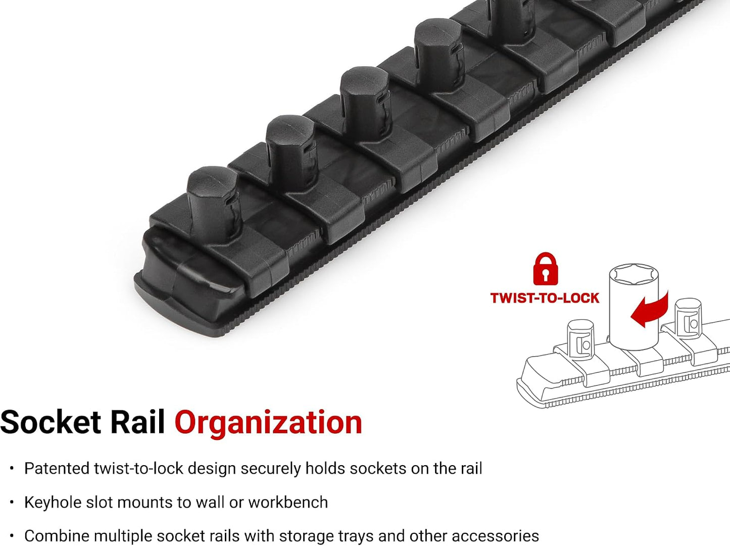 Set 45 Herramientas Organiz. Dados 3/8" Negro