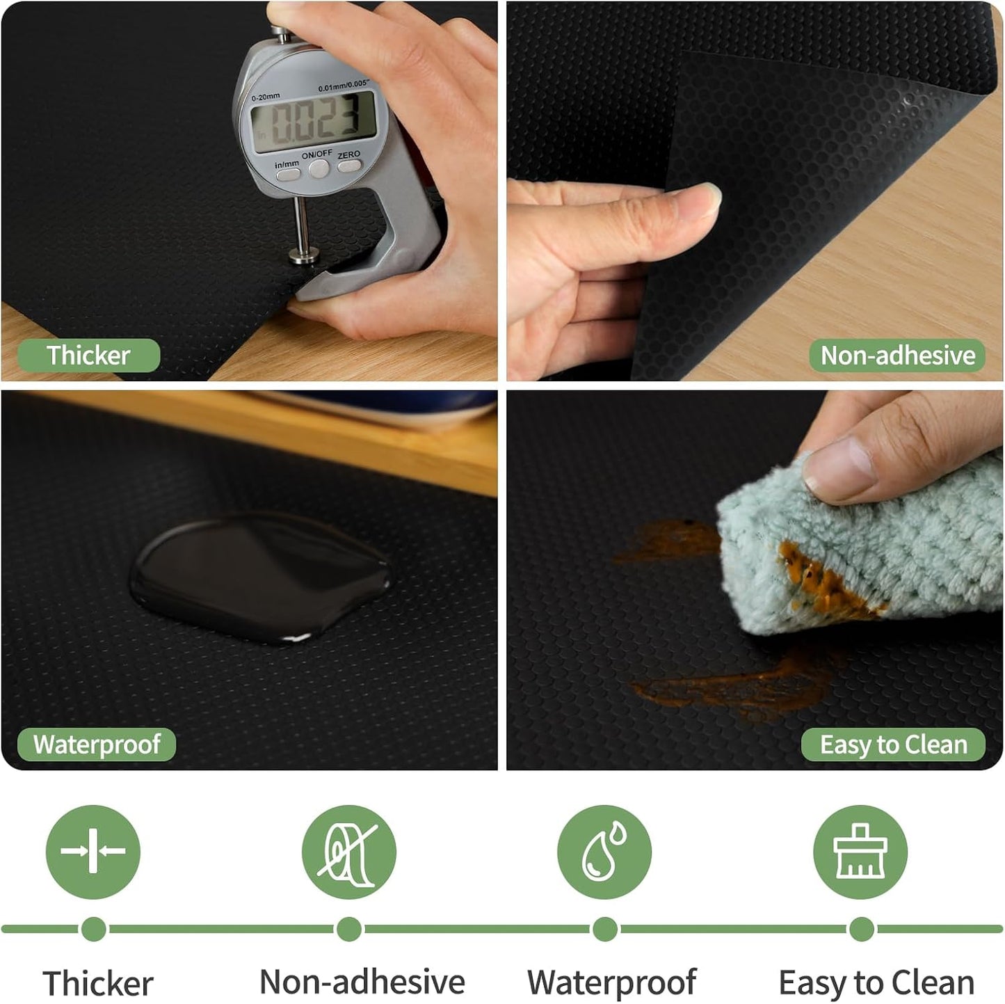 Forro estantes 24" x20ft antiadherente EVA negro
