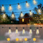 Tira luces exterior 25ft LED 121 E12 2700K blanco cálido jardín