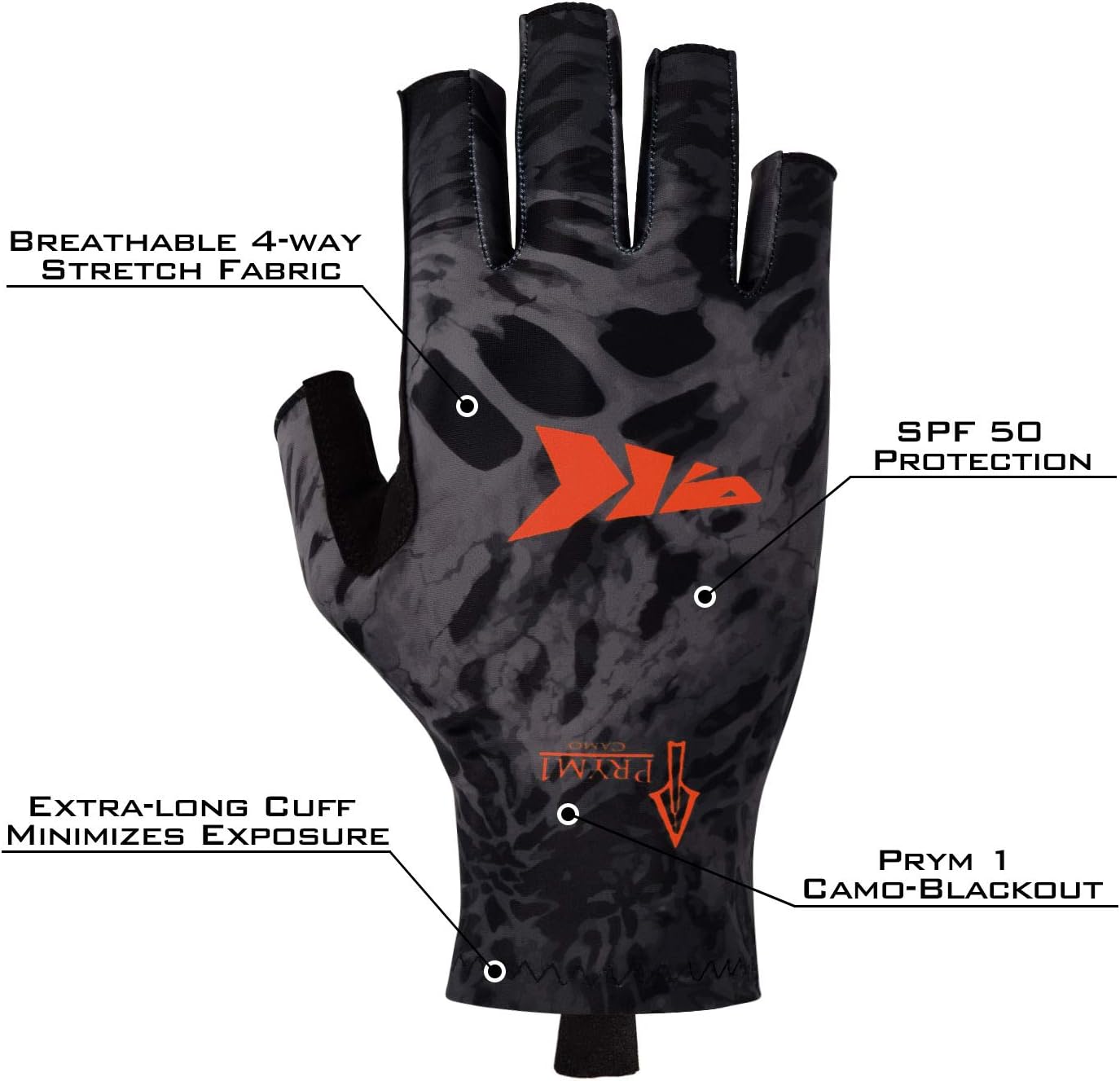 Guantes protección solar UPF50 para pesca kayak