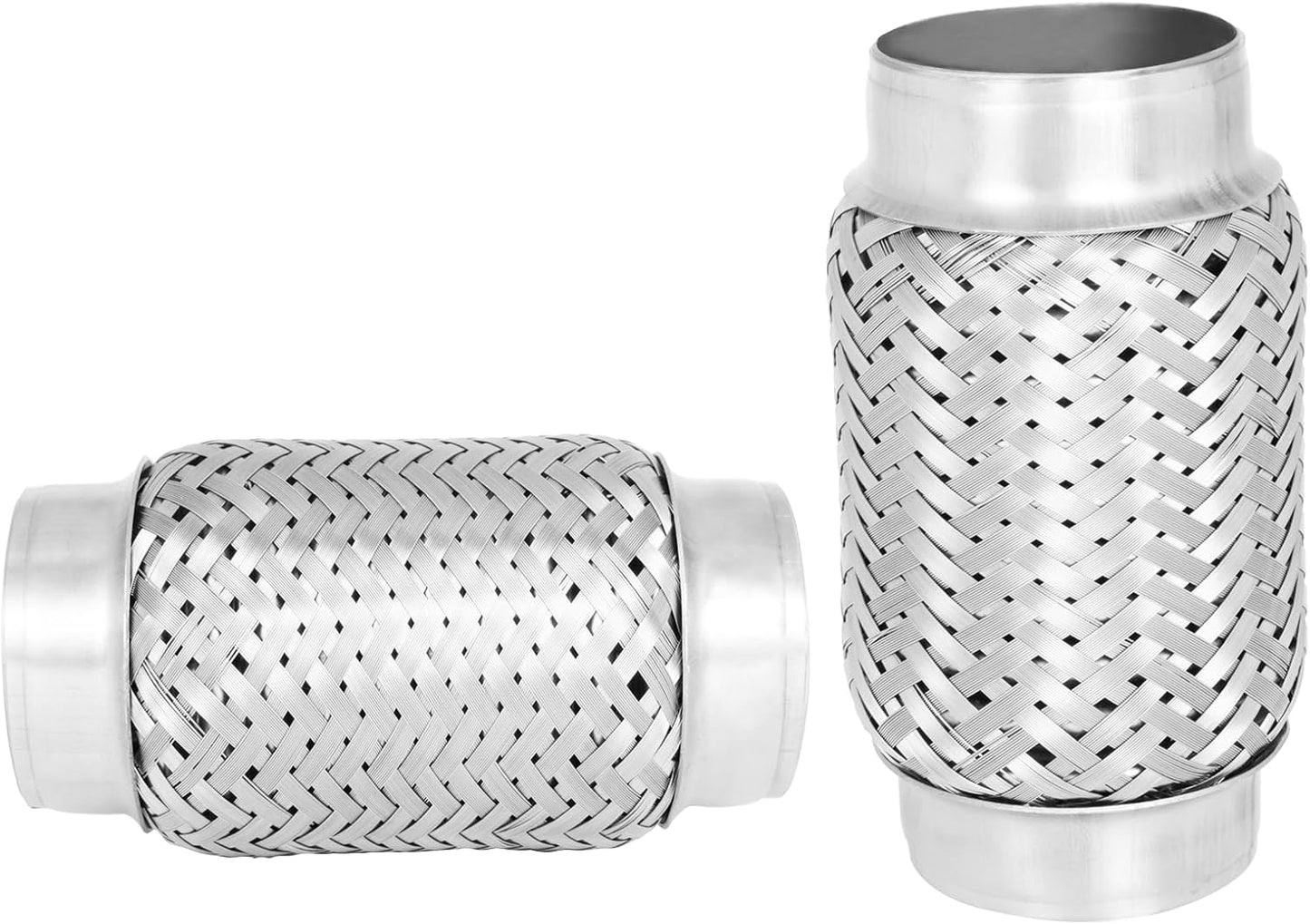 Tubo flexible escape acero inox doble trenza 2.5x5.9pulg