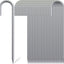 Estacas acero galvanizado 12" con gancho J pack 55