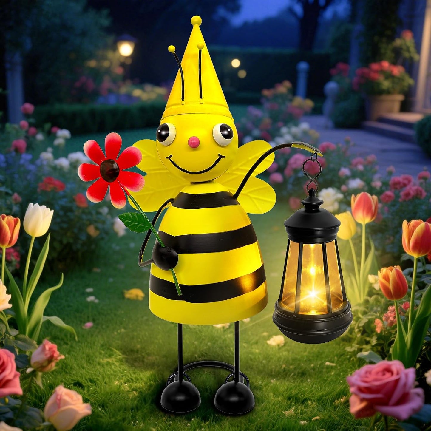 Estatuas solares de abeja para jardín regalo mamá abuela