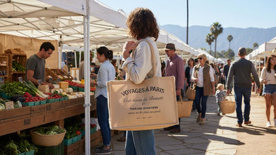 Bolsa yute para mercado con asas Voyages