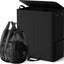 Cesta ropa sucia 2 secciones con tapa 155L negro